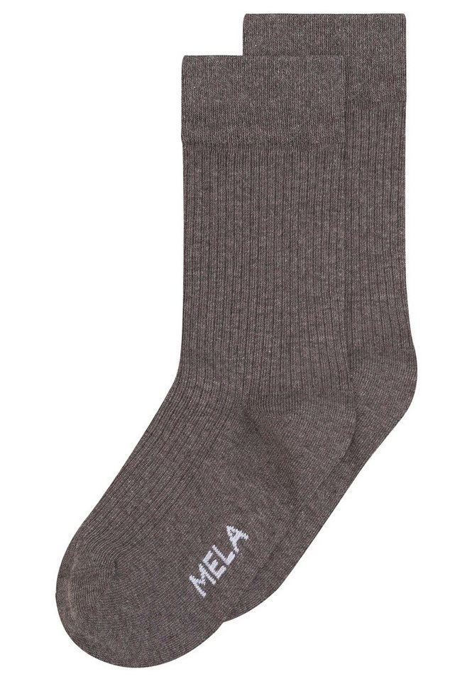 MELA Socken Unisex Gerippte Socken 2 Paare Ohne Polyester & Polyamid. Das Elasthan ist komplett abbaubar. von MELA