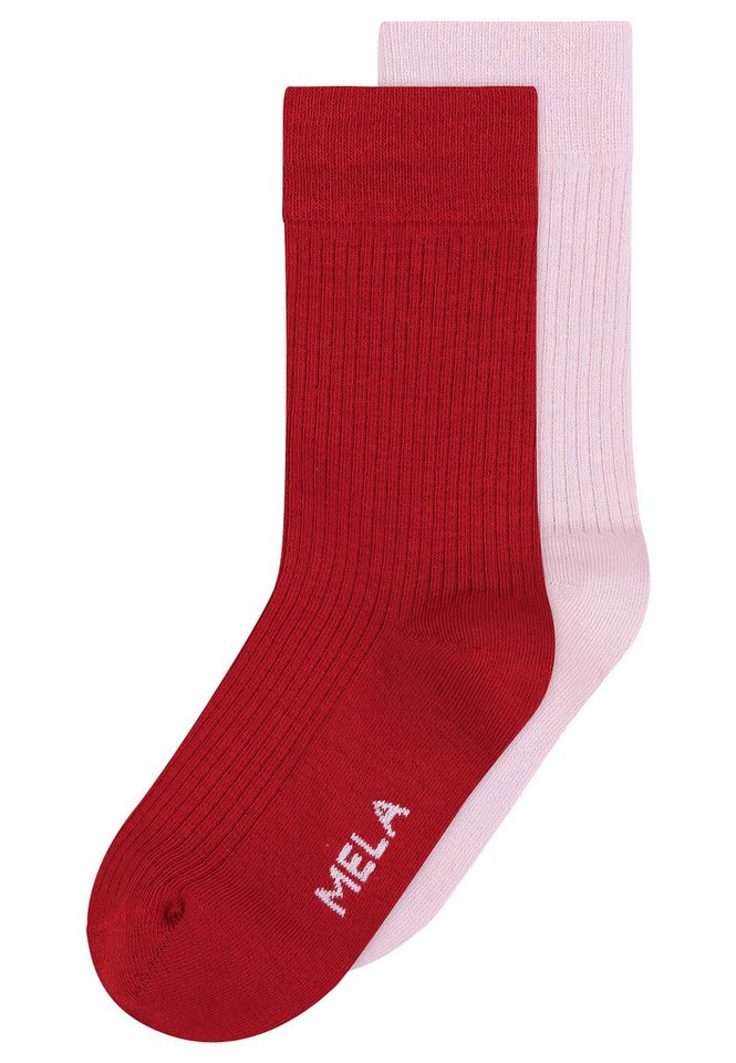 MELA Socken Unisex Gerippte Socken 2 Paare Ohne Polyester & Polyamid. Das Elasthan ist komplett abbaubar. von MELA