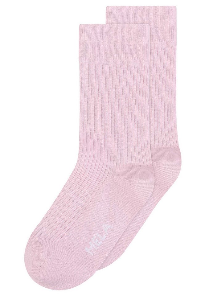 MELA Socken Unisex Gerippte Socken 2 Paare Ohne Polyester & Polyamid. Das Elasthan ist komplett abbaubar. von MELA