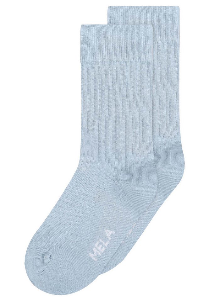 MELA Socken Unisex Gerippte Socken 2 Paare Ohne Polyester & Polyamid. Das Elasthan ist komplett abbaubar. von MELA