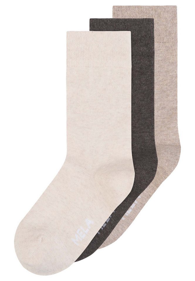 MELA Socken Unisex Socken 3 Paare Basic Ohne Polyester & Polyamid. Das Elasthan ist komplett abbaubar. von MELA