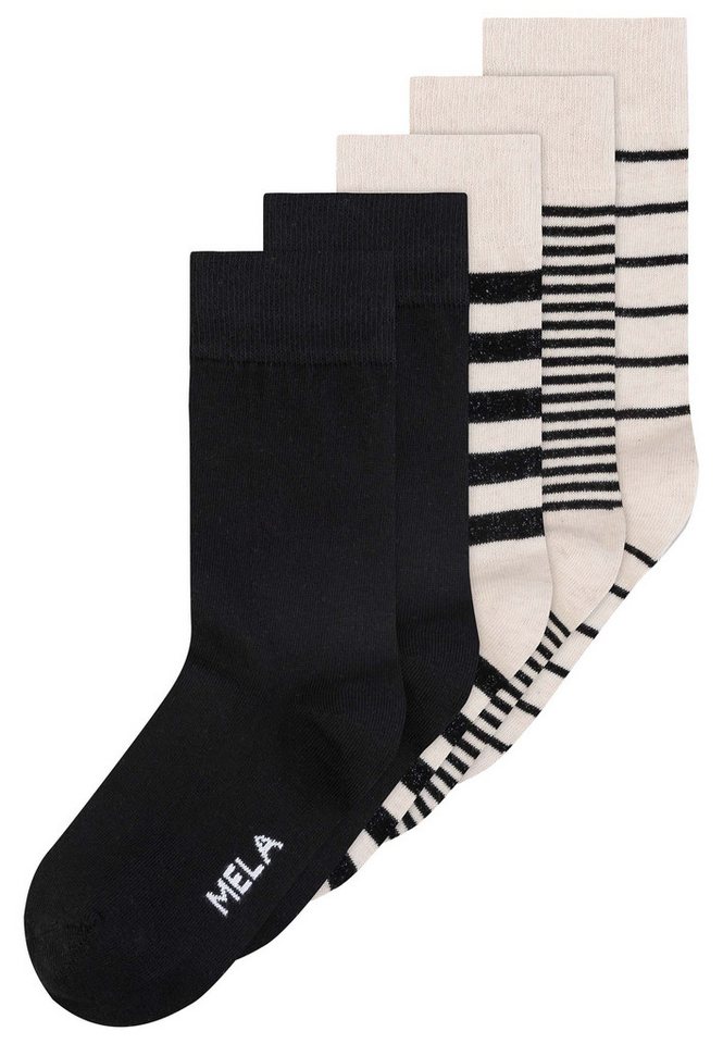 MELA Socken Unisex Socken 5 Paare Basic Ohne Polyester & Polyamid. Das Elasthan ist komplett abbaubar. von MELA