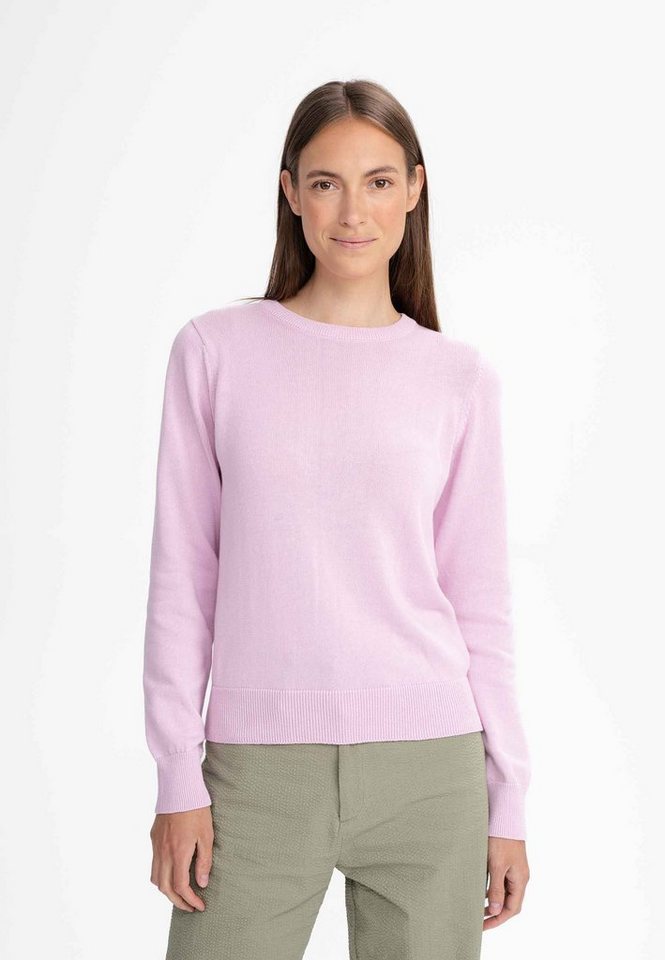 MELA Strickpullover Damen Feinstrick Pullover DHANA Gerippter Kragen von MELA