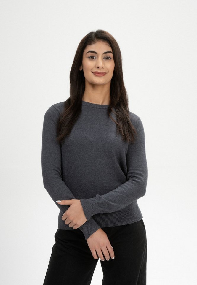 MELA Strickpullover Damen Feinstrick Pullover DHANA Gerippter Kragen MELA Strickpullover Damen Feinstrick Pullover DHANA Gerippter Kragen von MELA