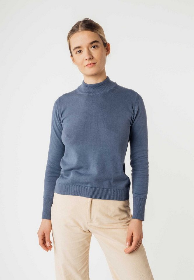 MELA Strickpullover Damen Feinstrick-Pullover SADA Rippbündchen von MELA