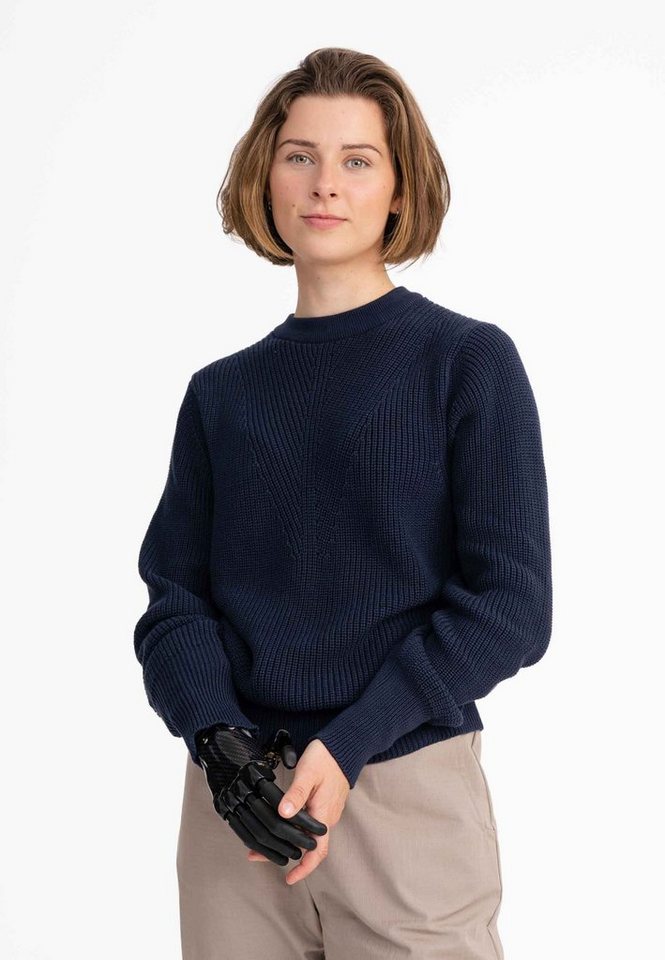 MELA Strickpullover Strickpullover GAURI Strickstruktur am Halsauschnitt von MELA