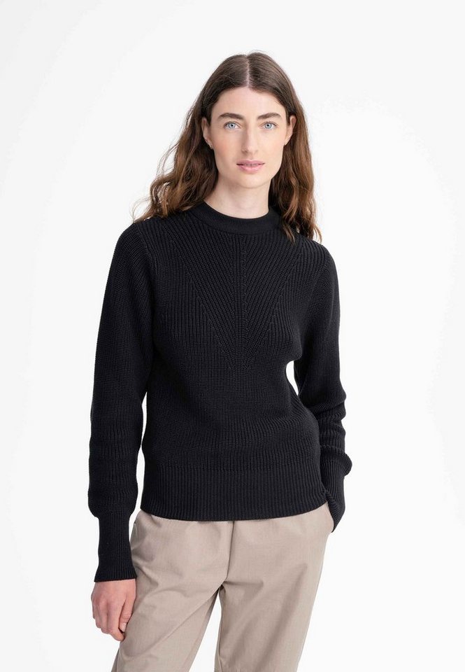 MELA Strickpullover Strickpullover GAURI Strickstruktur am Halsauschnitt von MELA
