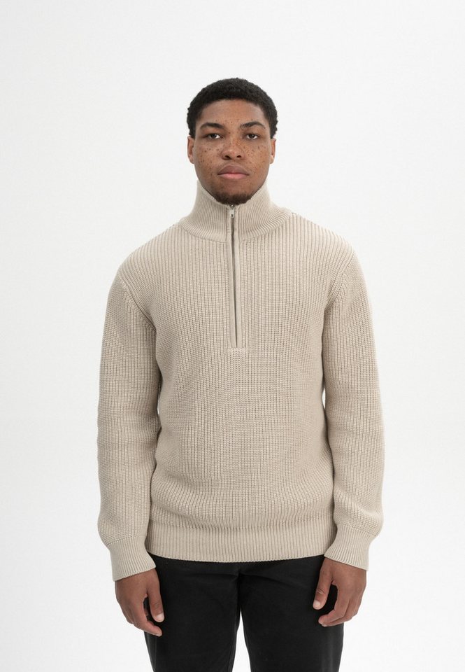 MELA Strickpullover Herren Rippstrick Troyer UDAI Rippbündchen von MELA