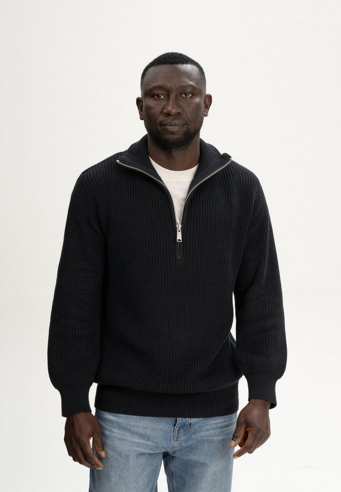 MELA Strickpullover Herren Rippstrick Troyer UDAI Rippbündchen von MELA