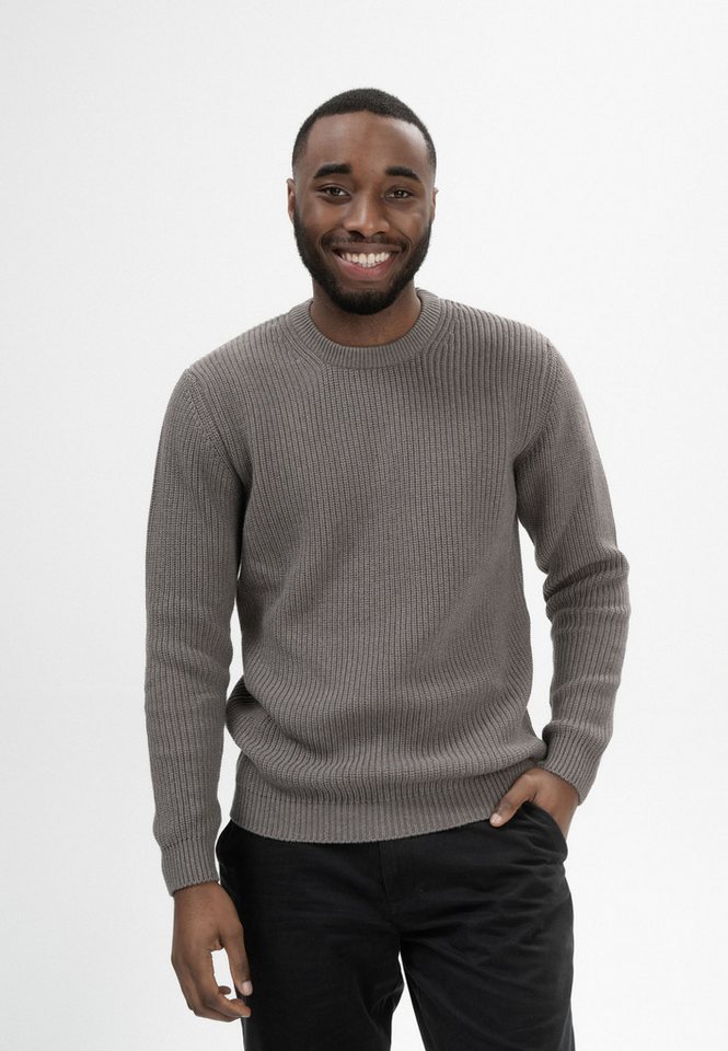 MELA Strickpullover Herren Strickpullover RAVI Rippbündchen von MELA