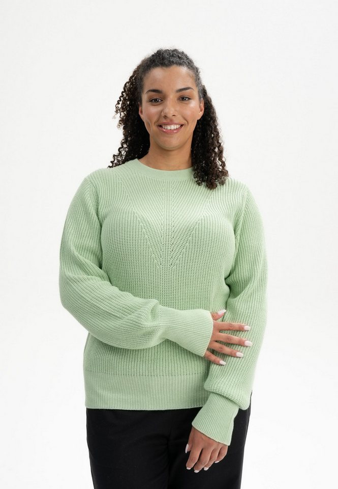 MELA Strickpullover Strickpullover GAURI Strickstruktur am Halsauschnitt von MELA