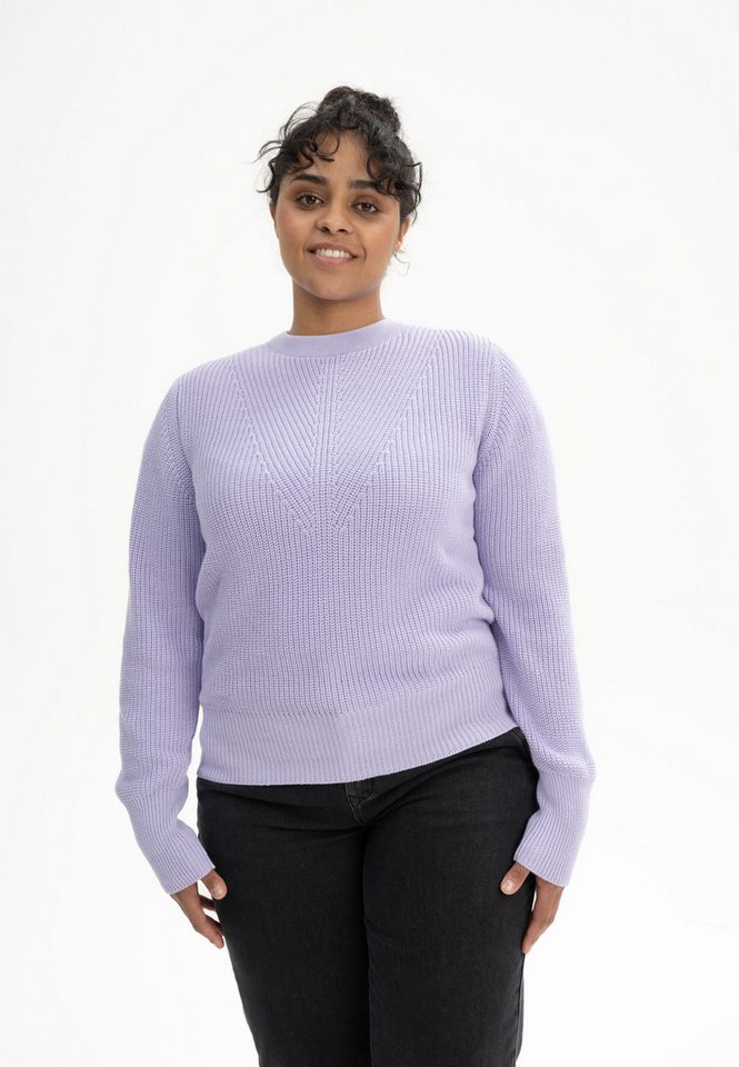 MELA Strickpullover Strickpullover GAURI Strickstruktur am Halsauschnitt von MELA