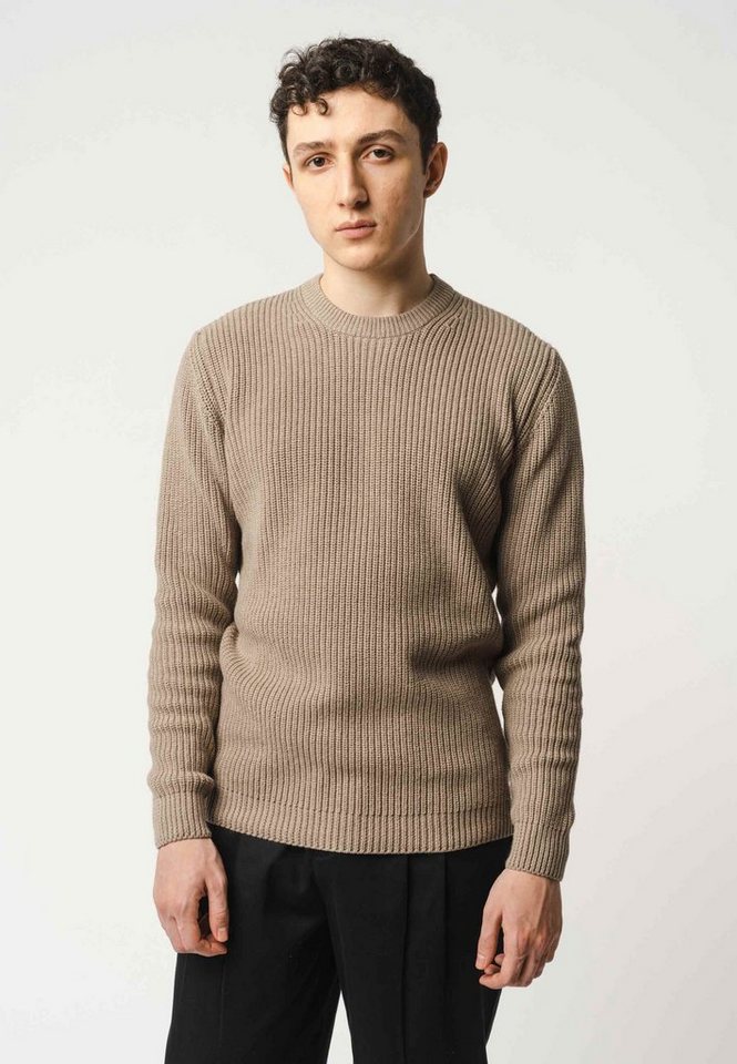 MELA Strickpullover Herren Strickpullover RAVI Rippbündchen von MELA