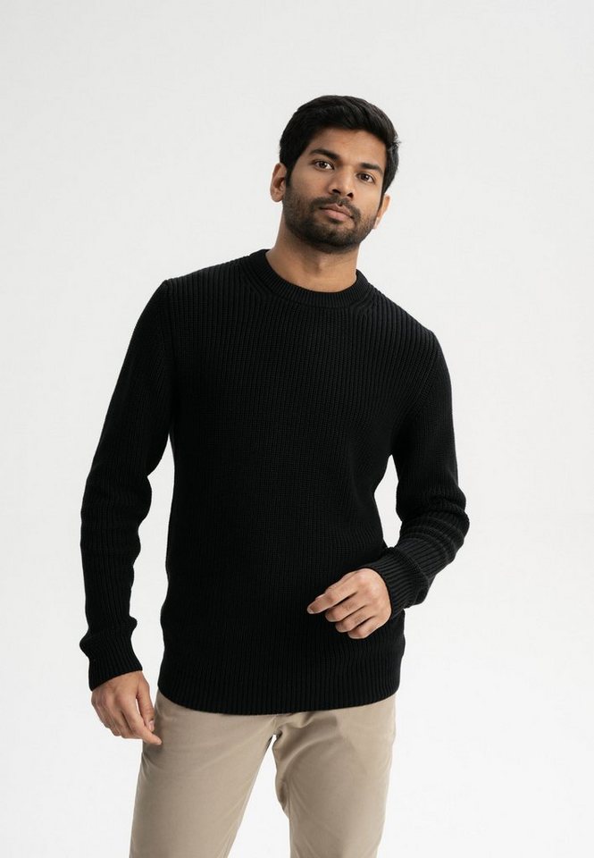 MELA Strickpullover Herren Strickpullover RAVI Rippbündchen von MELA