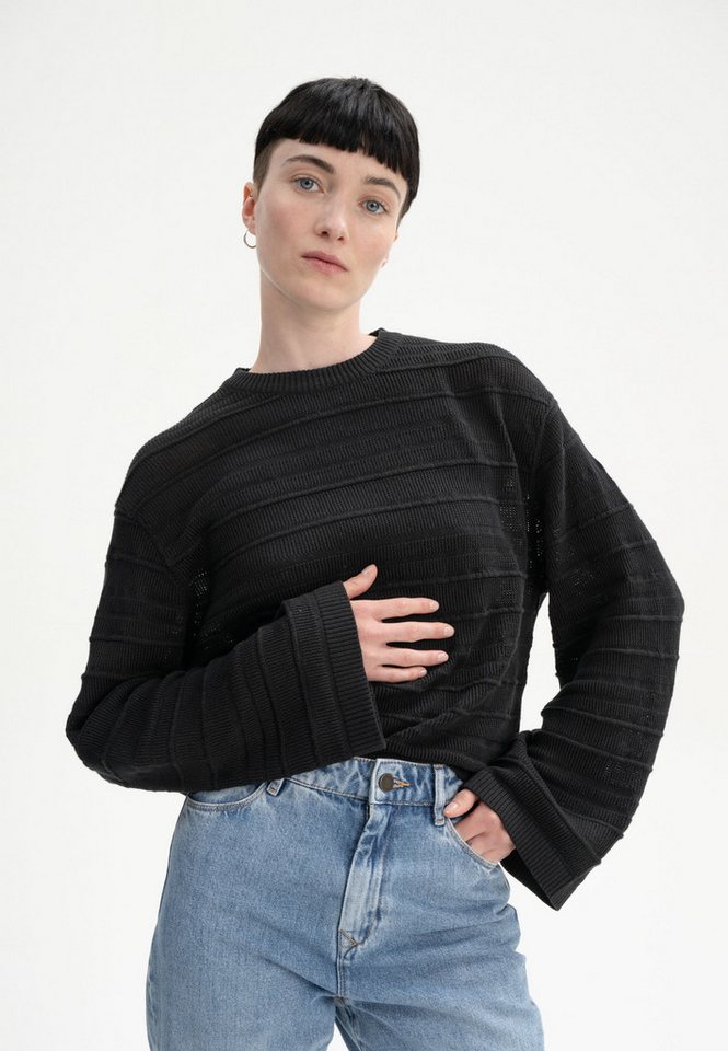 MELA Strickpullover Strukturierter Strickpullover JALIDI Weite Ärmel MELA Strickpullover Strukturierter Strickpullover JALIDI Weite Ärmel von MELA