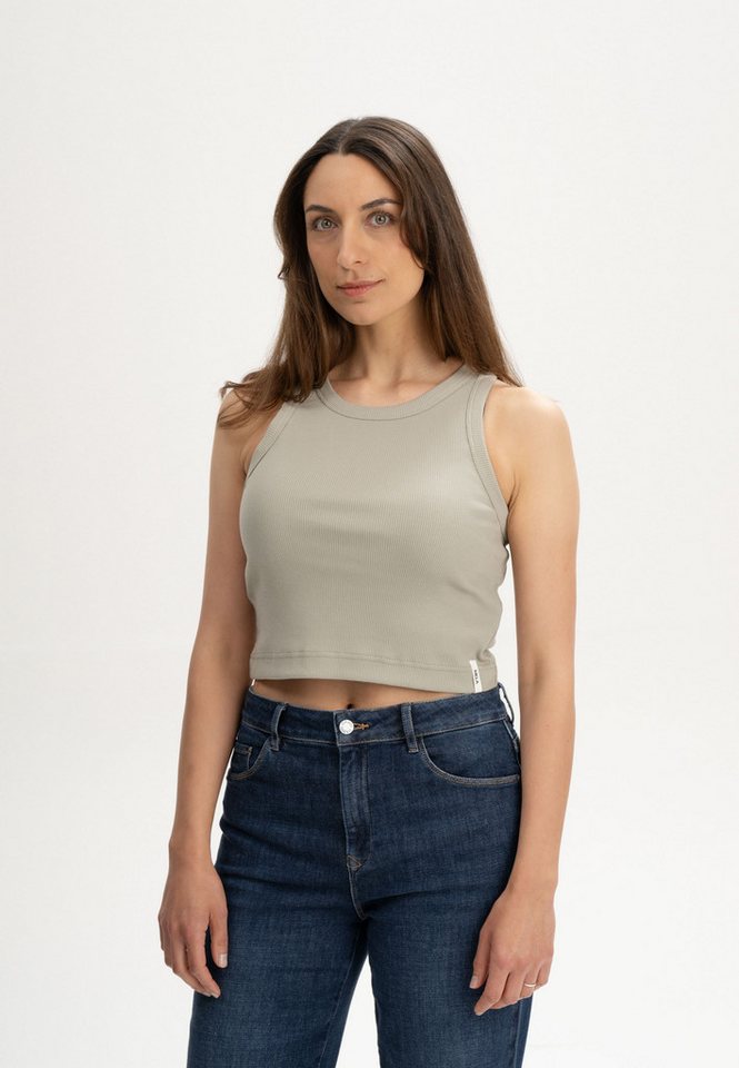 MELA Tanktop Cropped Ripp Tanktop Style PRISHA Ärmellos von MELA