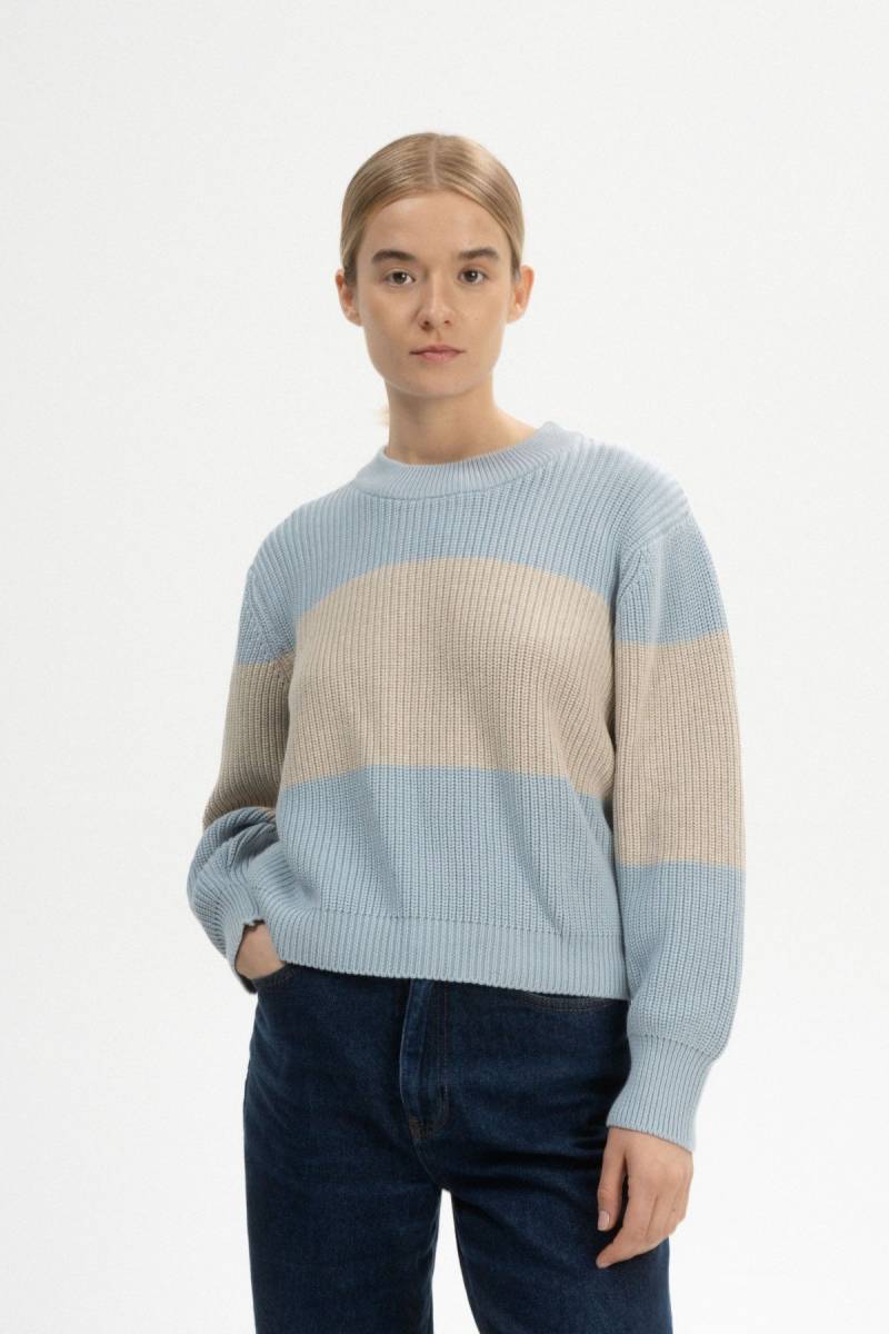 Strickpullover Adah Stripes Hellblau von MELA