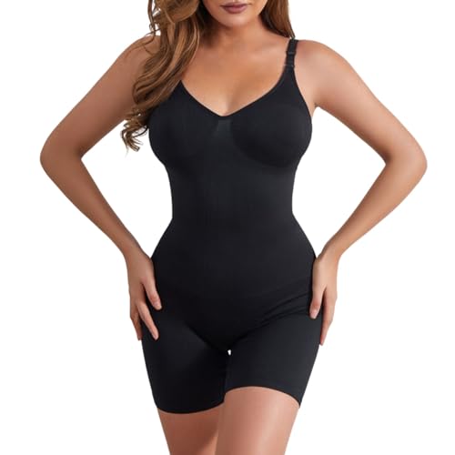 Effizient Body Shaper Damen Bauchweg, Shapewear für Damen Body Stark Formend, Multifunktional Shaping Body Damen, Shapewear Tank Top Jumpsuit Figurformender Taillenmieder Miederbody-XL von MELARQT