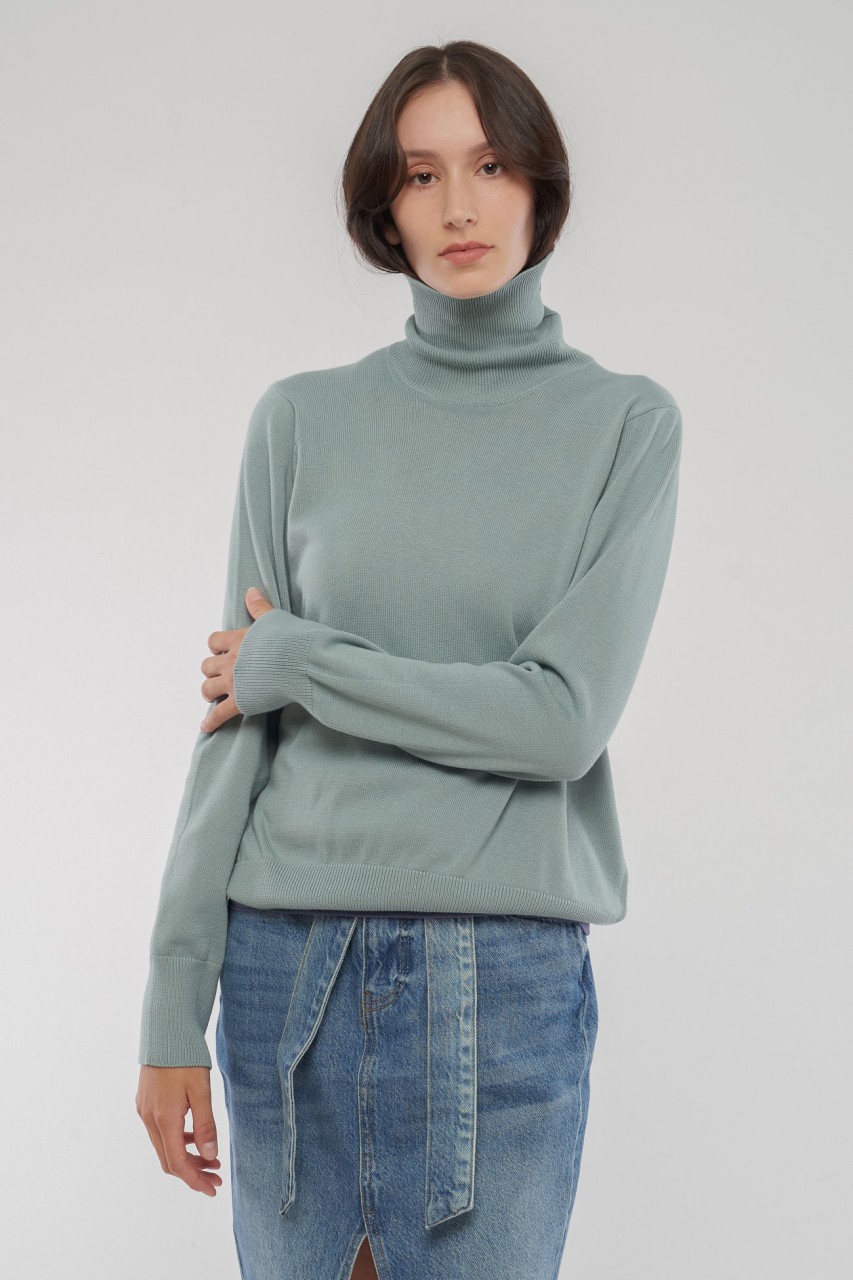 MAYURA Feinstrick Rollkragen-pullover aus Bio Baumwolle, Baumwolle von MELAWEAR