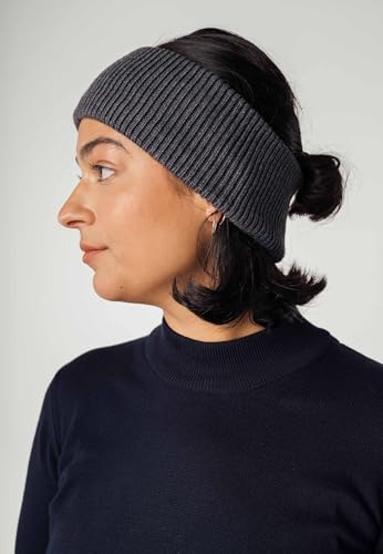 MELA - Stirnband KIRON | Nachhaltig mit Fairtrade Cotton, GOTS & Grüner Knopf Zertifizierung, Farbe:anthrazit melange, Größe:onesize von MELAWEAR