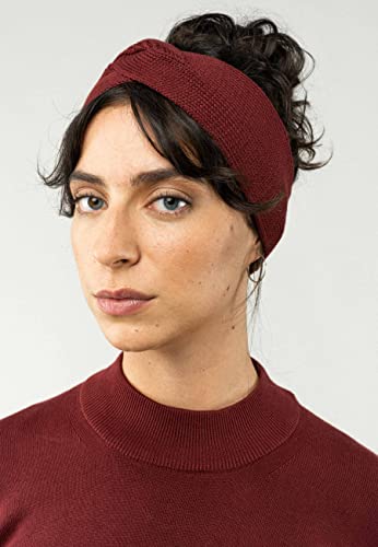 MELA - Stirnband MEENA | Nachhaltig mit Fairtrade Cotton, GOTS & Grüner Knopf Zertifizierung, Farbe:burgunderrot von MELAWEAR