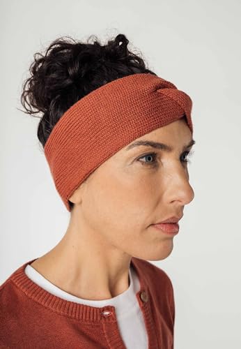 MELA - Stirnband MEENA | Nachhaltig mit Fairtrade Cotton, GOTS & Grüner Knopf Zertifizierung, Farbe:mahagoni melange von MELAWEAR