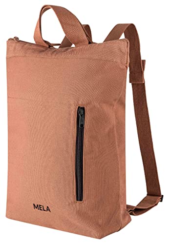 MELAWEAR - Hybrid Rucksack ANIL | Nachhaltig mit Fairtrade Cotton, GOTS & Grüner Knopf Zertifizierung, Farbe:nougat, Größe:13 Liter von MELAWEAR