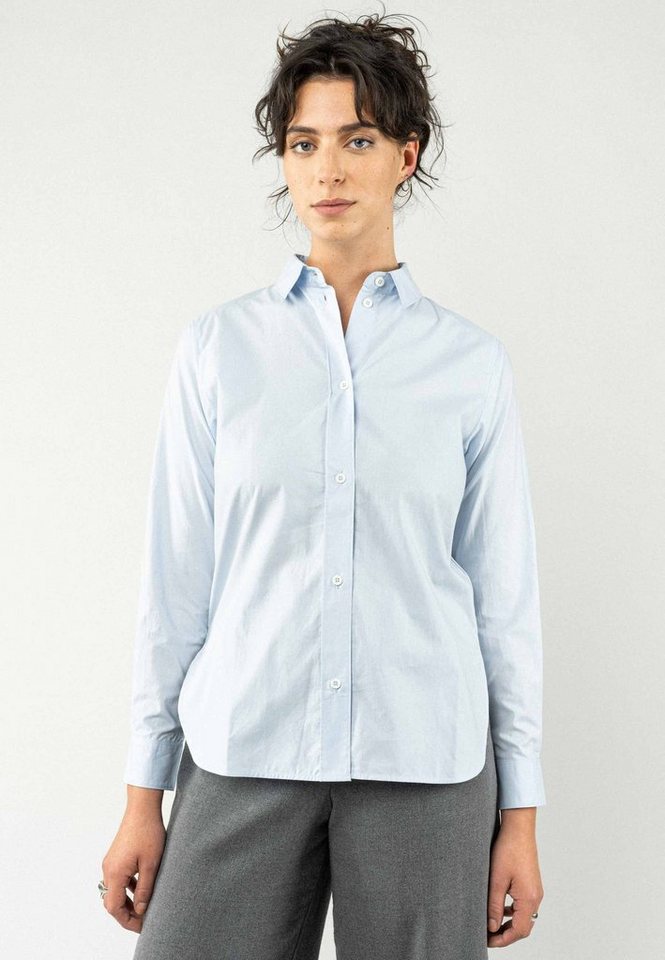 MELA Langarmbluse Klassische Bluse NAINA Rippbündchen von MELA