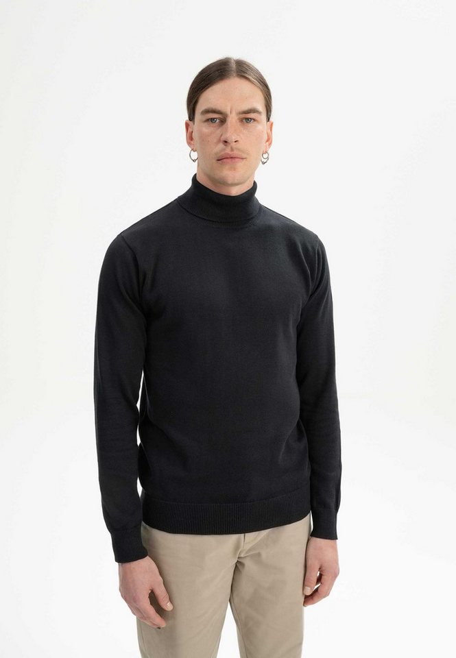 MELA Rollkragenpullover Herren Feinstrick Rollkragenpullover KANJA Rippbündchen von MELA