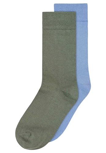 MELAWEAR Socken 2er Pack Basic (DE/NL/SE/PL, Numerisch, 39, 42, Regular, Regular, thyme/forgetmenot) von MELAWEAR