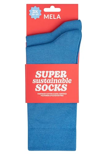 MELAWEAR Socken 2er Pack Basic (DE/NL/SE/PL, Numerisch, 43, 46, Regular, Regular, azur) von MELAWEAR
