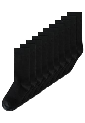 MELAWEAR Socken Multipack Basic (DE/NL/SE/PL, Numerisch, 43, 46, Regular, Regular, Schwarz 10er Pack) von MELAWEAR