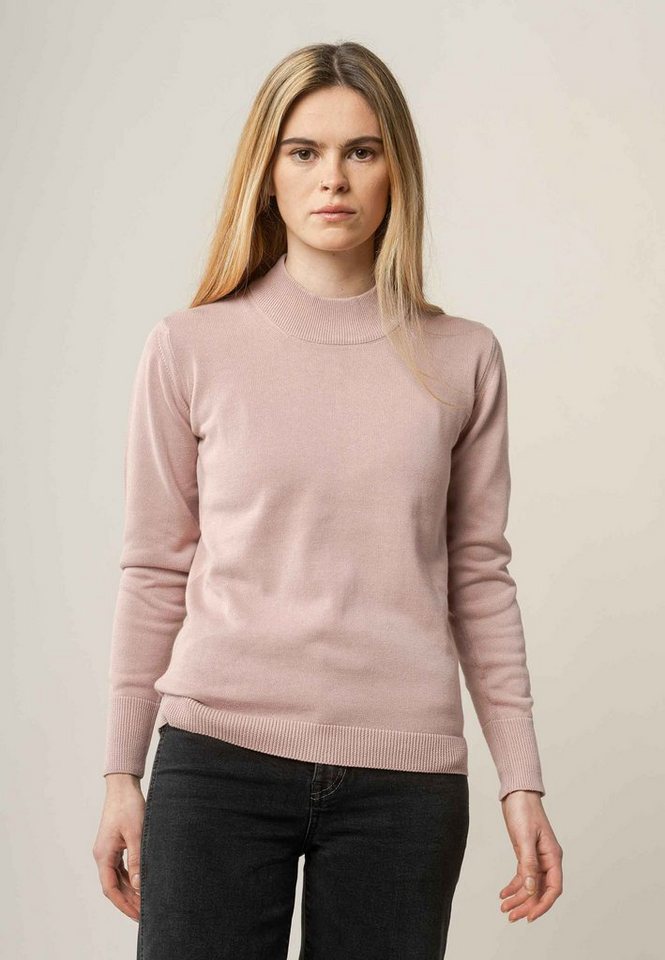 MELA Strickpullover Damen Feinstrick-Pullover SADA Rippbündchen von MELA