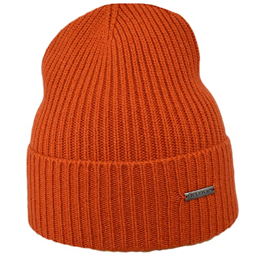 MELEGARI Mütze Beanie Cortina | Wolle und Kaschmir | Made in Italy | Unisex, Orange, One size von MELEGARI