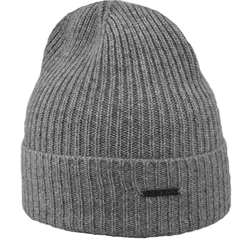 MELEGARI Mütze Beanie Cortina | Wolle und Kaschmir | Made in Italy | Unisex, grigio medio, One size von MELEGARI