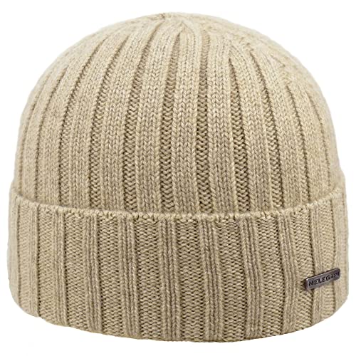 MELEGARI Mütze Beanie Trento | 100% Kaschmir | Made in Italy | Unisex, beige, One size von MELEGARI