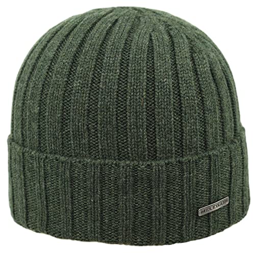 MELEGARI Mütze Beanie Trento | 100% Kaschmir | Made in Italy | Unisex, verde loden, One size von MELEGARI