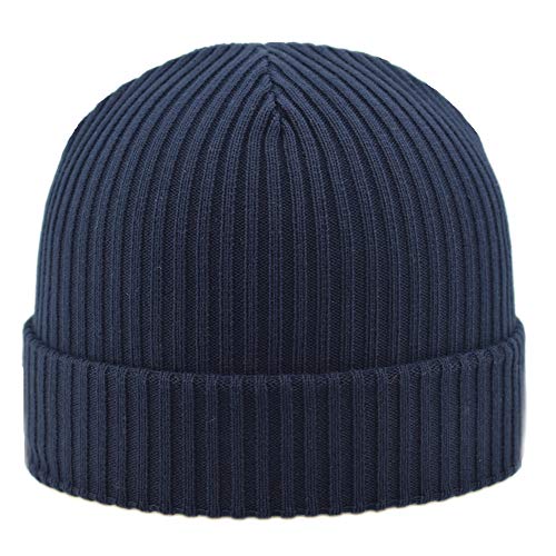 Mütze aus reiner Baumwolle Milano | Unisex | Made in Italy, Blau Medium von MELEGARI