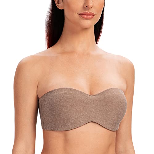 MELENECA Damen Minimizer Trägerloser BH mit Bügel mit Unsichtbar BH-Träger Brown Heide 100C MELENECA Damen Minimizer Trägerloser BH mit Bügel mit Unsichtbar BH-Träger Brown Heide 100C von MELENECA