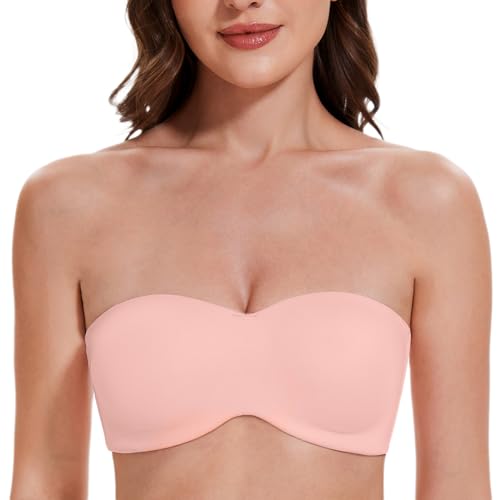 MELENECA Damen Trägerloser BH - Bügel,Ohne Einlagen,Große Größe Minimizer Bandeau BH Erröten 70C MELENECA Damen Trägerloser BH - Bügel,Ohne Einlagen,Große Größe Minimizer Bandeau BH Erröten 70C von MELENECA