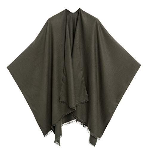 Damen Schal Wrap Poncho Ruana Cape Cardigan Pullover Open Front für Frühling Herbst Winter (PC03-10) von MELIFLUOS DESIGNED IN SPAIN