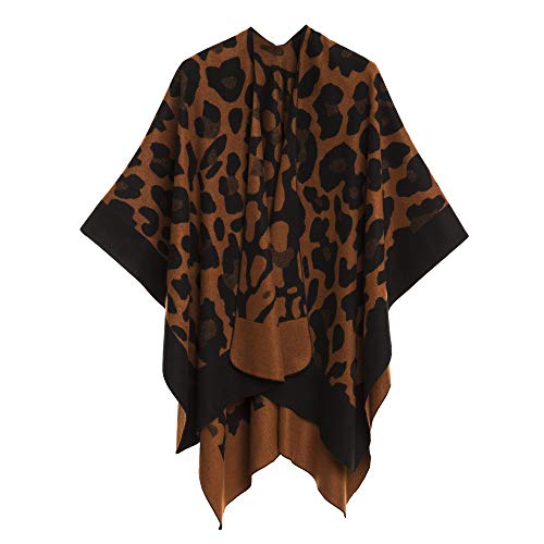 Damen Schal Wrap Poncho Ruana Cape Cardigan Pullover Open Front für Frühling Herbst Winter (PC09-16) von MELIFLUOS DESIGNED IN SPAIN