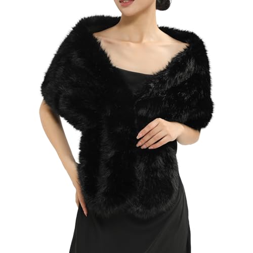 MELIFLUOS DESIGNED IN SPAIN Pelzkragen Schal für Frauen Kunstpelz Schals Halswickel für Herbst Winter Frühling Mantel Kleid (FC06-11) von MELIFLUOS DESIGNED IN SPAIN