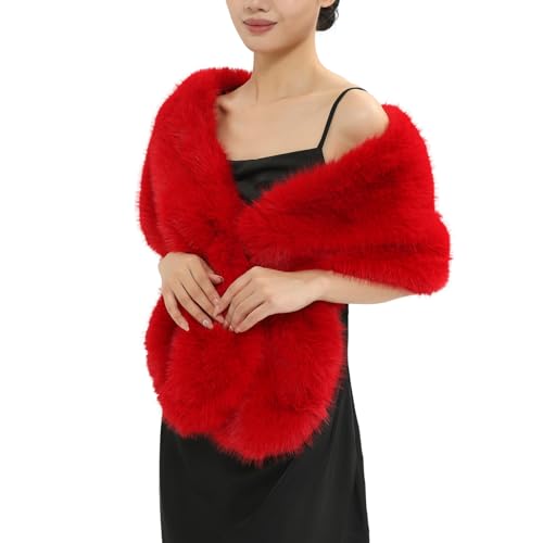 MELIFLUOS DESIGNED IN SPAIN Pelzkragen Schal für Frauen Kunstpelz Schals Halswickel für Herbst Winter Frühling Mantel Kleid (FC06-13) von MELIFLUOS DESIGNED IN SPAIN