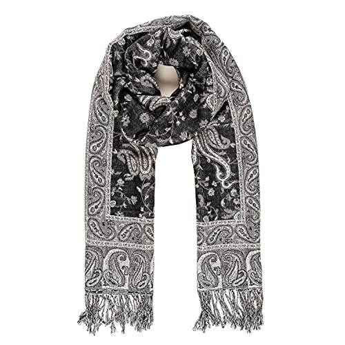 Pashmina Palästina Damen-Schal, bedruckt, spanisches Design, für Sommer und Herbst, Scarf for Women, Schwarz, Scarf for Women One size von MELIFLUOS DESIGNED IN SPAIN