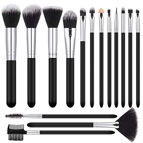 15 Stück Make Up Pinsel Set Professionelle Schminkpinsel Makeup Pinselset Kosmetikpinsel Set für Lidschatten Augenbrauen Foundation von MELLIEX