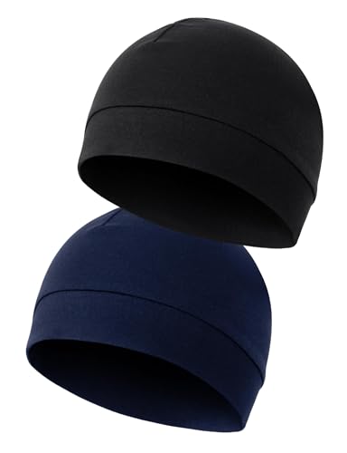 MELLIEX 2 Stück Fahrradmütze Unter Helm Baumwolle Laufmütze Multifunktionale Wintermütze Skull Cap Helmfutter für Herren Damen MELLIEX 2 Stück Fahrradmütze Unter Helm Baumwolle Laufmütze Multifunktionale Wintermütze Skull Cap Helmfutter für Herren Damen von MELLIEX