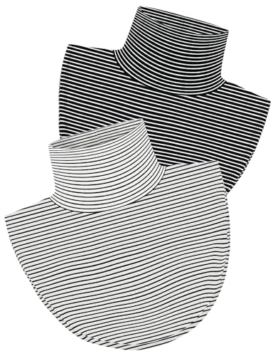 MELLIEX 2 Stück Krageneinsatz Damen, Blusenkragen Einsatz Kragen Abnehmbare Falscher halbe Rollkragenshirt Rollkragenpullover für Frauen von MELLIEX