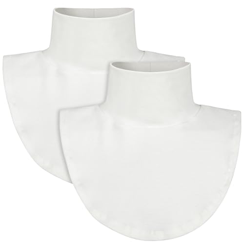 MELLIEX 2 Stück Krageneinsatz Damen, Blusenkragen Einsatz Kragen Abnehmbare Falscher halbe Rollkragenshirt Rollkragenpullover für Frauen von MELLIEX