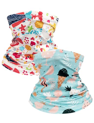 MELLIEX 2 Stück Loop Schal Kinder, Schlauchschal Multifunktionstuch Halswärmer Dünn Halstuch für Jungen und Mädchen von MELLIEX